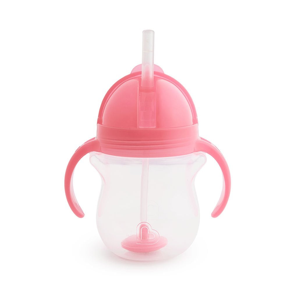 Munchkin Tıklama Kilitli  Uçlu Pipetli Alıştırma Bardağı, 6ay+, 207ml, Pembe, 1 Adet