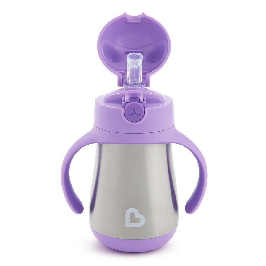 Munchkin Havalı Kedi  Paslanmaz Çelik Bardak, 18ay+, 237ml, Mor, 1 Adet