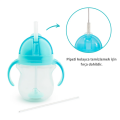 Munchkin Tıklama Kilitli  Uçlu Pipetli Alıştırma Bardağı, 6ay+, 207ml, Mavi, 1 Adet