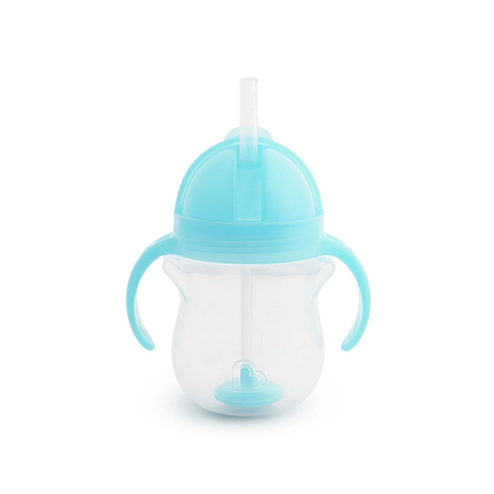 Munchkin Tıklama Kilitli  Uçlu Pipetli Alıştırma Bardağı, 6ay+, 207ml, Mavi, 1 Adet