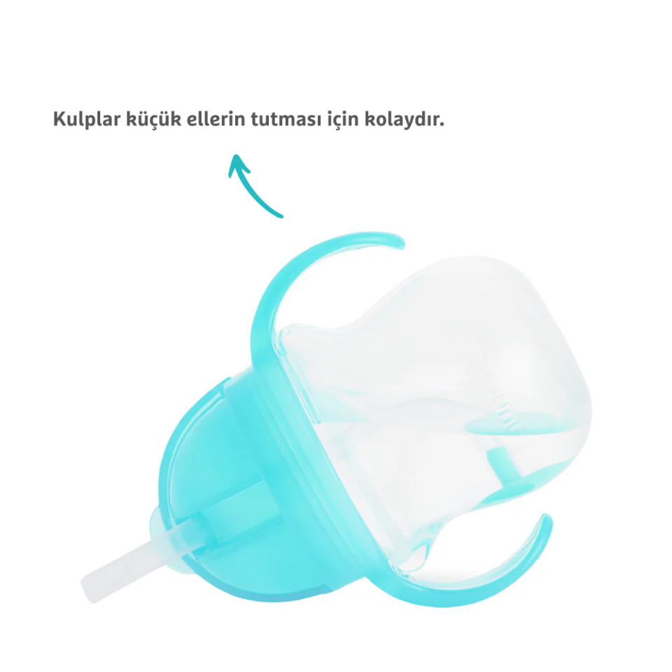 Munchkin Tıklama Kilitli  Uçlu Pipetli Alıştırma Bardağı, 6ay+, 207ml, Mavi, 1 Adet
