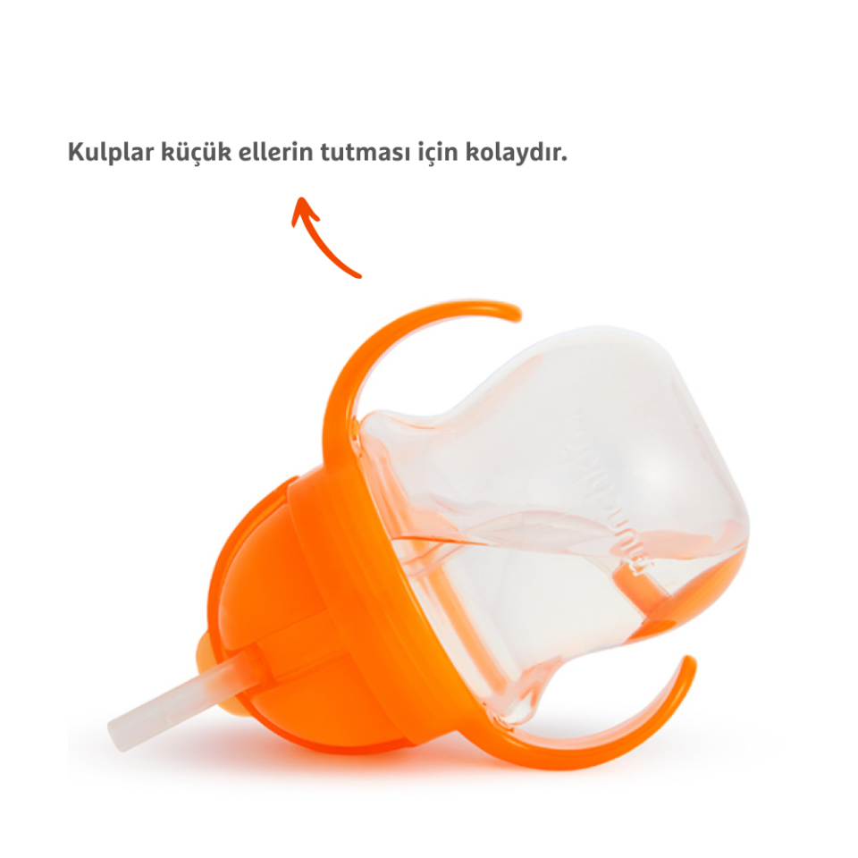 Munchkin Tıklama Kilitli Uçlu Alıştırma Bardağı, 6ay+, 207ml, Turuncu, 1 Adet