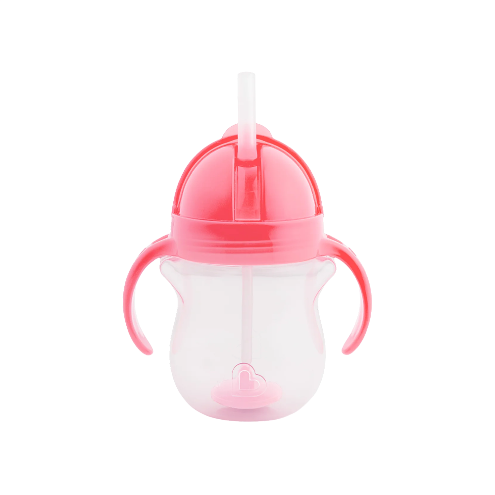 Munchkin Tıklama Kilitli  Uçlu Pipetli Alıştırma Bardağı, 6ay+, 207ml, Pembe, 1 Adet