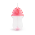 Munchkin Tıklama Kilitli Uçlu Pipetli Alıştırma Bardağı, 12ay+, 296ml, Pembe, 1 Adet
