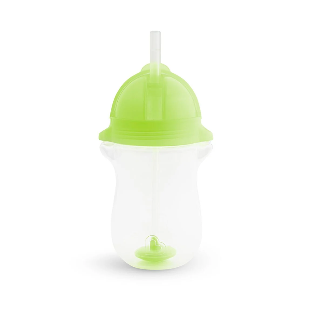 Munchkin Tıklama Kilitli Uçlu Pipetli Alıştırma Bardağı, 12ay+, 296ml, Yeşil, 1 Adet