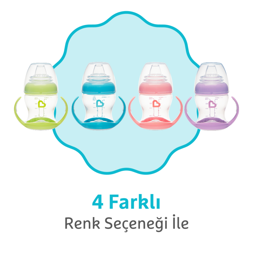 Munchkin Duyarlı Geçiş Bardağı | 4 Ay+ | 118 ml | Sızdırmaz & Ergonomik Kulplu | Mavi