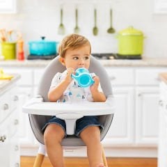 Munchkin Duyarlı Geçiş Bardağı | 4 Ay+ | 118 ml | Sızdırmaz & Ergonomik Kulplu | Mavi