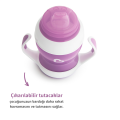 Munchkin Duyarlı Geçiş Bardağı | 4 Ay+ | 118 ml | Sızdırmaz & Ergonomik Kulplu | Mor