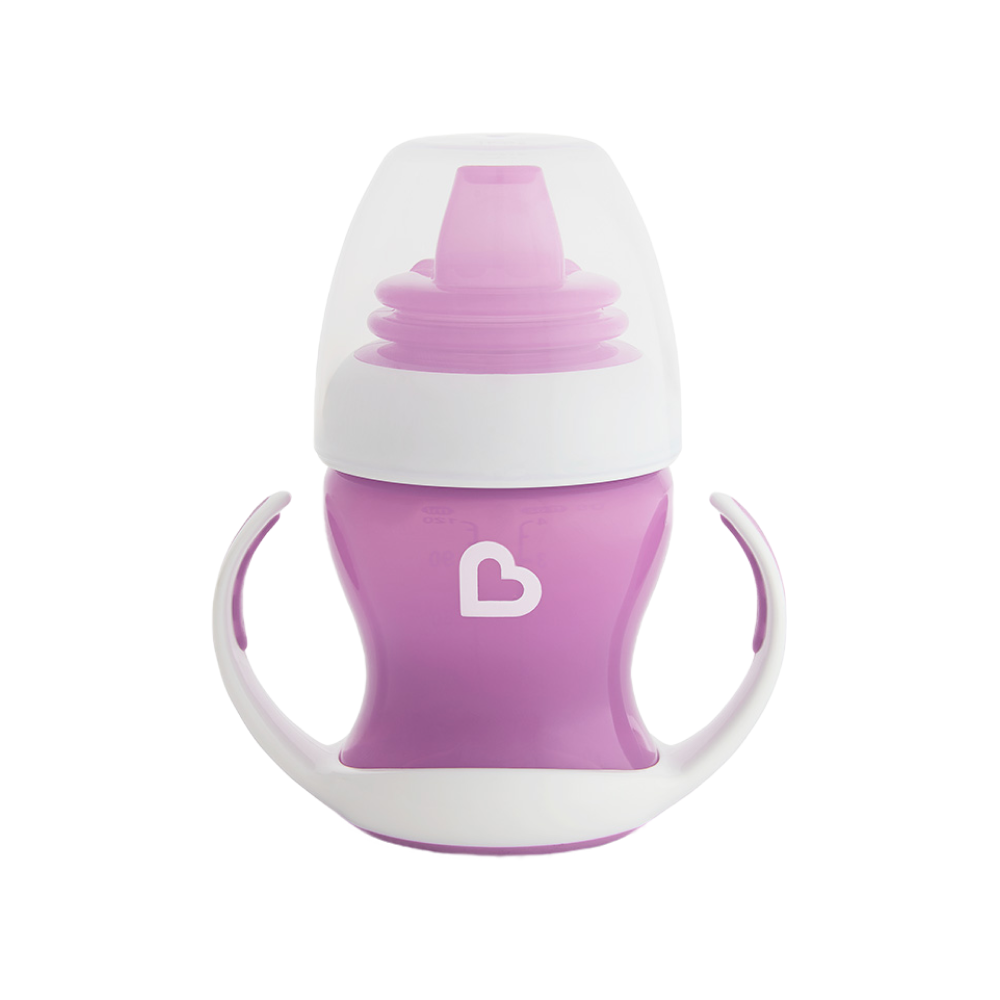 Munchkin Duyarlı Geçiş Bardağı | 4 Ay+ | 118 ml | Sızdırmaz & Ergonomik Kulplu | Mor