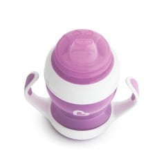 Munchkin Duyarlı Geçiş Bardağı | 4 Ay+ | 118 ml | Sızdırmaz & Ergonomik Kulplu | Mor