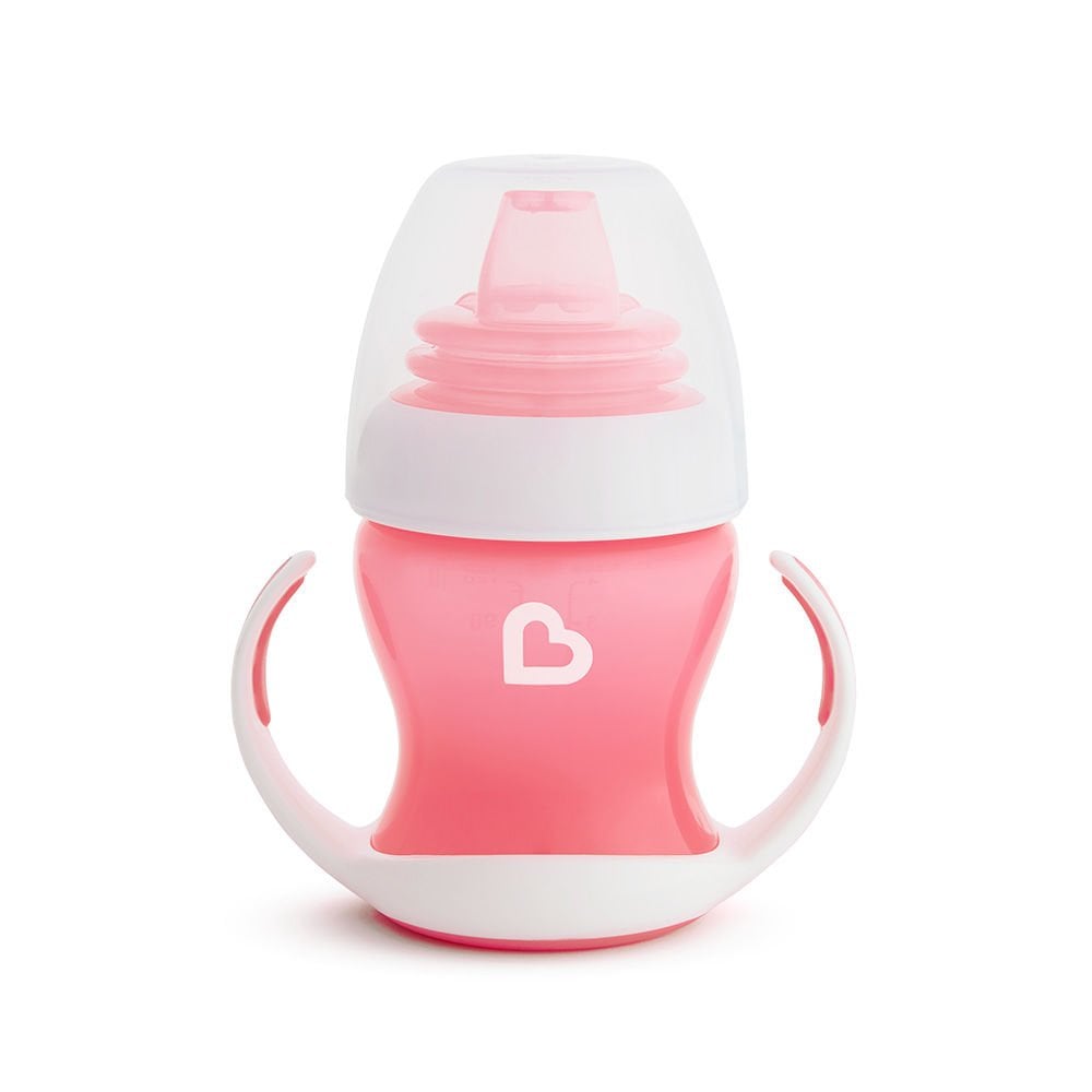 Munchkin Duyarlı Geçiş Bardağı | 4 Ay+ | 118 ml | Sızdırmaz & Ergonomik Kulplu | Pembe