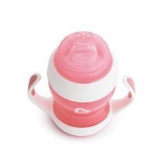 Munchkin Duyarlı Geçiş Bardağı | 4 Ay+ | 118 ml | Sızdırmaz & Ergonomik Kulplu | Pembe