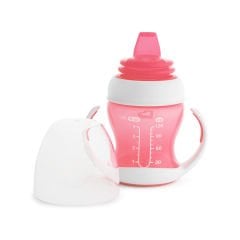 Munchkin Duyarlı Geçiş Bardağı | 4 Ay+ | 118 ml | Sızdırmaz & Ergonomik Kulplu | Pembe