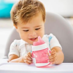 Munchkin Duyarlı Geçiş Bardağı | 4 Ay+ | 118 ml | Sızdırmaz & Ergonomik Kulplu | Pembe