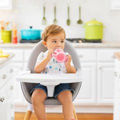 Munchkin Duyarlı Geçiş Bardağı | 4 Ay+ | 118 ml | Sızdırmaz & Ergonomik Kulplu | Pembe