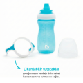 Munchkin Duyarlı Geçiş Bardağı | 9 Ay+ Bebekler İçin | 296 ml | Sızdırmaz & Kolay Tutulan Tasarım | Mavi