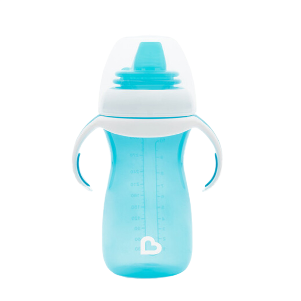 Munchkin Duyarlı Geçiş Bardağı | 9 Ay+ Bebekler İçin | 296 ml | Sızdırmaz & Kolay Tutulan Tasarım | Mavi