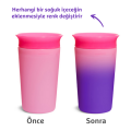 Munchkin Mucize 360° Renk Değiştiren Bardak – 266 ml, 12 Ay+, BPA İçermez, Pembe
