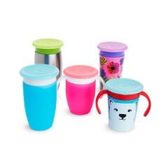 Munchkin Miracle Bardak Kapakları – 4’lü Renkli Set, BPA İçermez,Hijyenik Kullanım