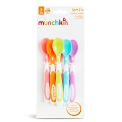 Munchkin Yumuşak Uçlu Renkli Bebek Kaşıkları | 3 Ay+ | 6'lı Set | BPA İçermez