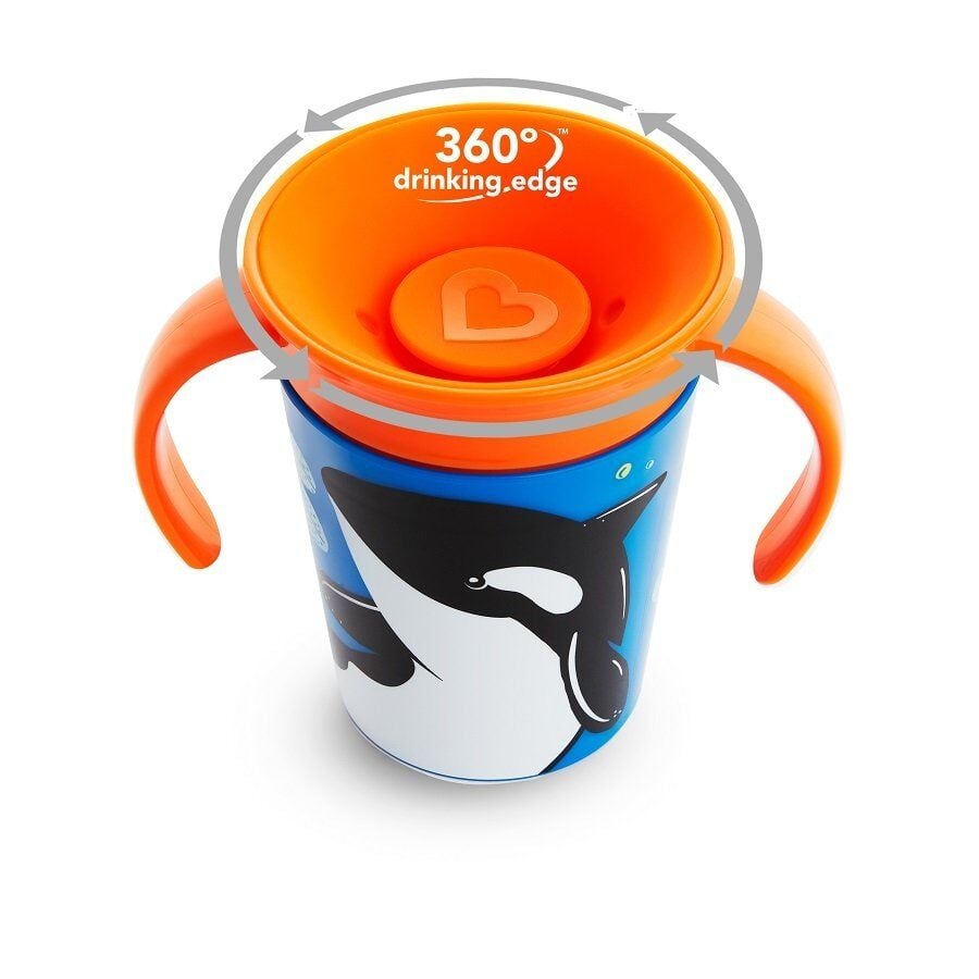 Munchkin Mucize  360 Alıştırma Bardağı, Balina, 6ay+, 177 ml, 1 Adet
