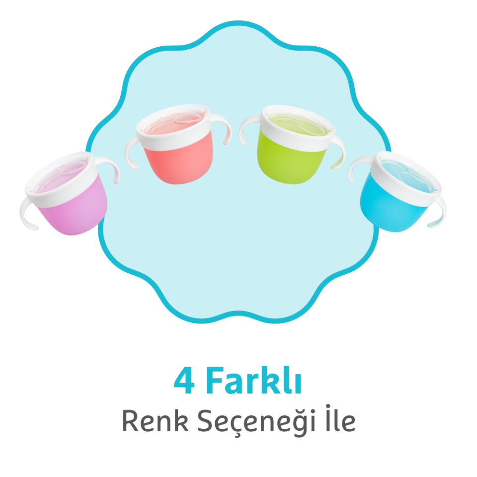 Munchkin Dökülmeyi Önleyen Atıştırmalık Kabı, 266ml, 12ay , Mavi, 1 Adet