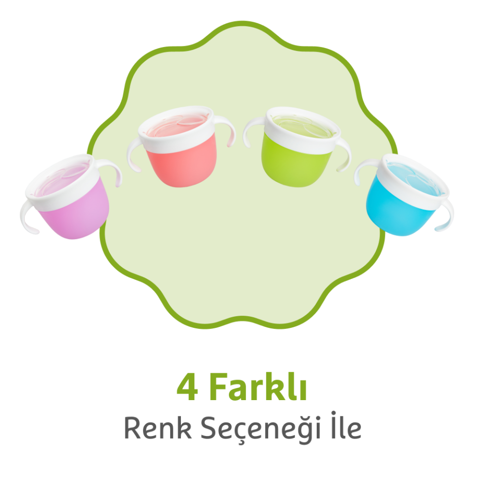 Munchkin Dökülmeyi Önleyen Atıştırmalık Kabı, 266ml, 12ay , Yeşil, 1 Adet