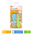 Munchkin Yumuşak Uçlu Alıştırma Kaşıkları – 6 Ay+, 2’li Set, Mavi/Yeşil, BPA İçermez, Masaya Değmeyen Özel Tasarım