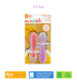 Munchkin Yumuşak Uçlu Alıştırma Kaşıkları – 6 Ay+, 2’li Set, Pembe/Mor, BPA İçermez, Masaya Değmeyen Özel Tasarım