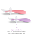 Munchkin Yumuşak Uçlu Alıştırma Kaşıkları – 6 Ay+, 2’li Set, Pembe/Mor, BPA İçermez, Masaya Değmeyen Özel Tasarım