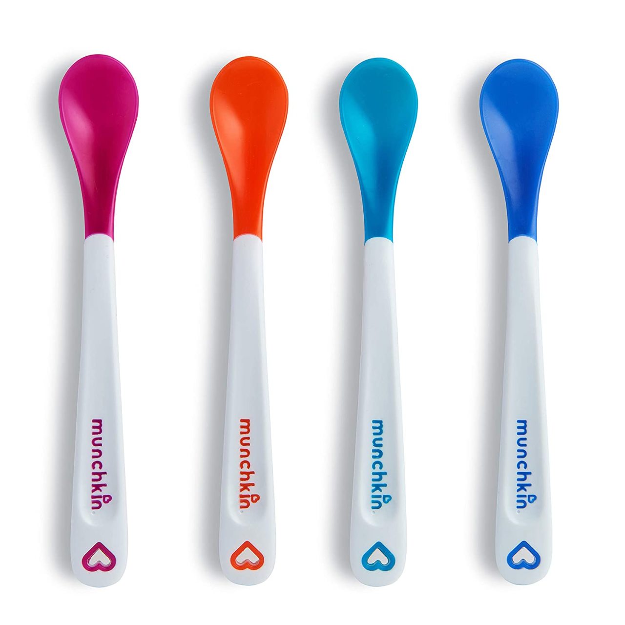 Munchkin Isı Göstergeli Yumuşak Uçlu Bebek Kaşıkları - BPA İçermez, 4 Aydan İtibaren, 4 Adet, Üst Raf Bulaşık Makinesinde Yıkanabilir