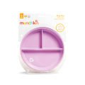 Munchkin Sabit Vakumlu Beslenme Tabağı | 6 Ay+, 3 Bölmeli, BPA İçermez, Mor – 1 Adet