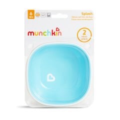 Munchkin Sıçramayı Engelleyen Kase Seti | 6 Ay+ | 2 Adet | Yeşil/Mavi | Kaymaz Taban | BPA İçermez