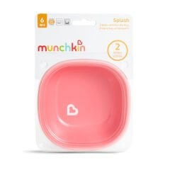 Munchkin Sıçramayı Engelleyen Kase Seti | 6 Ay+ | 2 Adet | Pembe/Mor | Kaymaz Taban | BPA İçermez