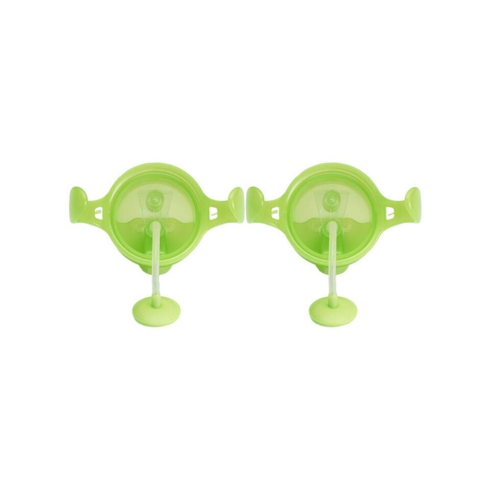 Munchkin Tıklama Kilitli Uçlu Pipetli Alıştırma Bardağı, 6ay+, 207ml, Yeşil, 2li Paket 1225601-Y2