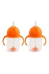 Munchkin Tıklama Kilitli Uçlu Alıştırma Bardağı, 6ay+, 207ml, Turuncu, 2li Paket 1225801-T2