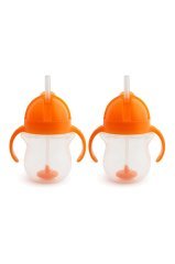 Munchkin Tıklama Kilitli Uçlu Alıştırma Bardağı, 6ay+, 207ml, Turuncu, 2li Paket 1225801-T2