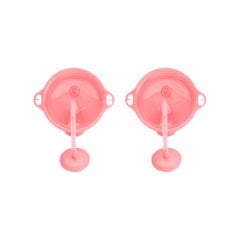 Munchkin Tıklama Kilitli Uçlu Pipetli Alıştırma Bardağı, 12ay+, 296ml, Pembe, 2li Paket 12462-P2