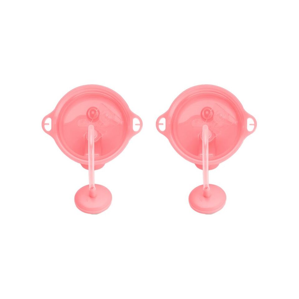 Munchkin Tıklama Kilitli Uçlu Pipetli Alıştırma Bardağı, 12ay+, 296ml, Pembe, 2li Paket 12462-P2