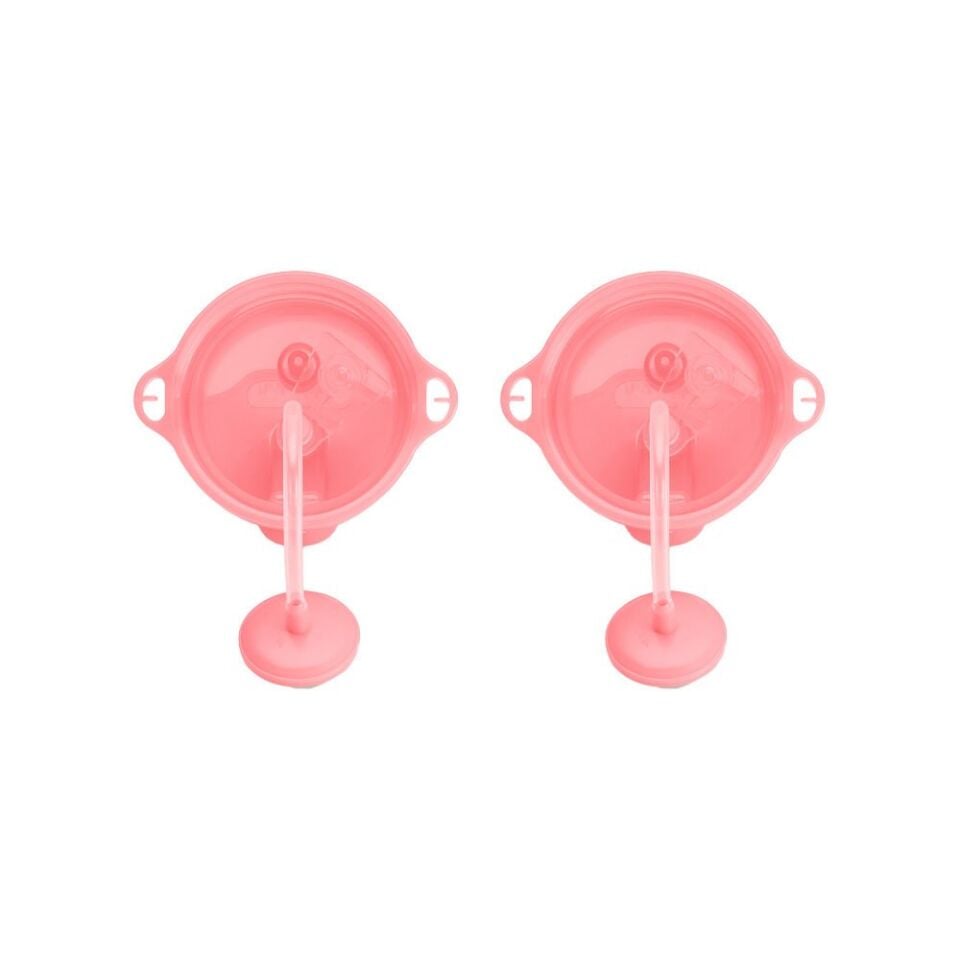 Munchkin Tıklama Kilitli Uçlu Pipetli Alıştırma Bardağı, 12ay+, 296ml, Pembe, 2li Paket 12462-P2