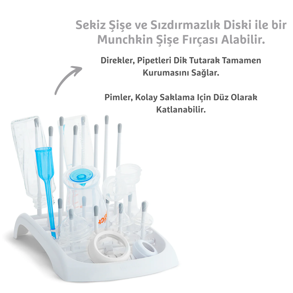 Munchkin Katlanabilir Biberon ve Aksesuar Kurutma Rafı | Pratik & Kompakt Tasarım