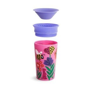 Munchkin Mucize 360° Wildlove Alıştırma Bardağı 266 ml, 12+ ay, Lemur&Arı 2'li Paket