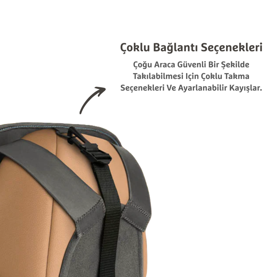 Munchkin Mega Brica Bebek Araba Aynası | Gri | 32,5 x 25,5 cm | 1 Adet | Geniş Görüş