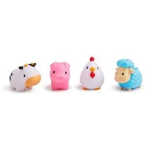 Munchkin Çiftlik Hayvanları Banyo Fışkırtma Oyuncağı – 4’lü Set, İnce Motor Gelişimini Destekler