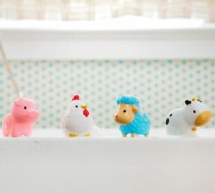 Munchkin Çiftlik Hayvanları Banyo Fışkırtma Oyuncağı – 4’lü Set, İnce Motor Gelişimini Destekler