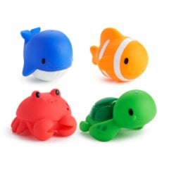 Munchkin Okyanus Hayvanları İle Banyo Fışkırtmaları, 4'lü Paket