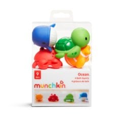 Munchkin Okyanus Hayvanları İle Banyo Fışkırtmaları, 4'lü Paket