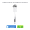 Munchkin Bristle Sünger Uçlu Biberon, Bardak ve Şişe Temizleme Fırçası | 1 Adet | Vakumlu Taban | Gri