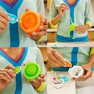 Munchkin Şişe ve Bardak Temizleme Fırça Seti | 4 Farklı Boy | Üst Raf Bulaşık Makinesinde Yıkanabilir