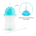 Munchkin Tıklama Kilitli Uçlu Pipetli Alıştırma Bardağı, 12ay+, 296ml, Mavi, 1 Adet